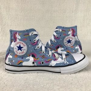 Converse Blue Unicorn High Top Shoes Unicons Sz 3